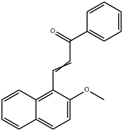3-(2-methoxynaphthalen-1-yl)-1-phenyl-prop-2-en-1-one Struktur