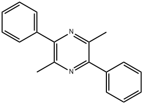 2,5-ジメチル-3,6-ジフェニルピラジン 化学構造式