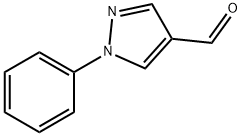 1-フェニル-1H-ピラゾール-4-カルブアルデヒド 化学構造式
