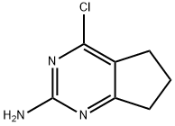 4-クロロ-6,7-ジヒドロ-5H-シクロペンタ[D]ピリミジン-2-アミン 化学構造式