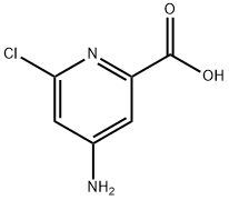 4-氨基-6-氯吡啶-2-羧酸 结构式