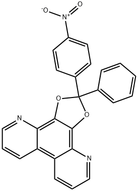 2-(4-ニトロフェニル)-2-フェニル-1,3-ジオキソロ[4,5-f][4,7]フェナントロリン 化学構造式