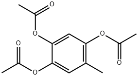 (2,5-diacetyloxy-4-methyl-phenyl) acetate Struktur