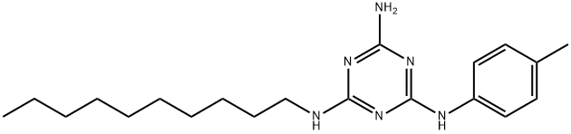 N2-decyl-N6-(4-methylphenyl)-1,3,5-triazine-2,4,6-triamine Struktur