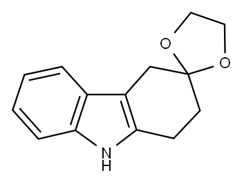 1,2,4,9-テトラヒドロスピロ[カルバゾール-3,2'-[1,3]ジオキソラン] 化学構造式