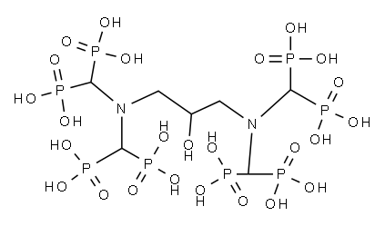 2-hydroxy-1,3-propylenediamine-N,N,N',N'-tetra(methylenephosphonic acid) Structure