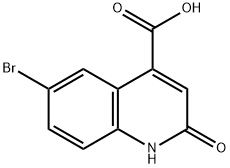 6-ブロモ-2-ヒドロキシキノリン-4-カルボン酸 化学構造式