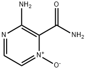 3-アミノ-2-カルバモイルピラジン1-オキシド 化学構造式