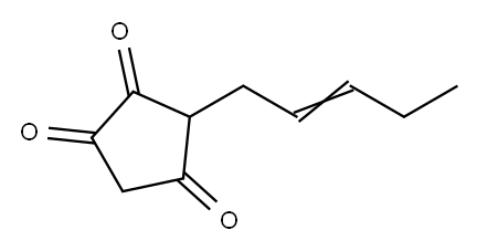 3-(2-Pentenyl)-1,2,4-cyclopentanetrione Structure