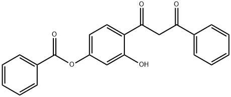 1-[4-(苯甲酰氧基)-2-羟基苯基]-3-苯基-1,3-丙二酮, 5465-06-5, 结构式
