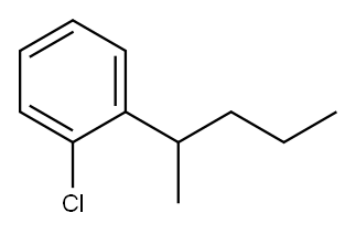 クロロ(1-メチルブチル)ベンゼン 化学構造式