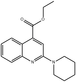 ethyl 2-(1-piperidyl)quinoline-4-carboxylate 结构式