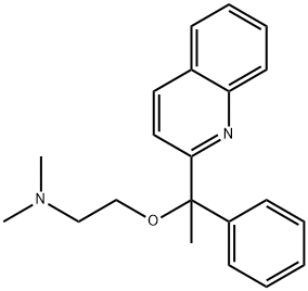 N,N-dimethyl-2-(1-phenyl-1-quinolin-2-yl-ethoxy)ethanamine 结构式