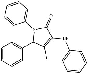3-anilino-4-methyl-1,5-diphenyl-5H-pyrrol-2-one 结构式