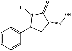 (3E)-1-bromo-3-hydroxyimino-5-phenyl-pyrrolidin-2-one 结构式
