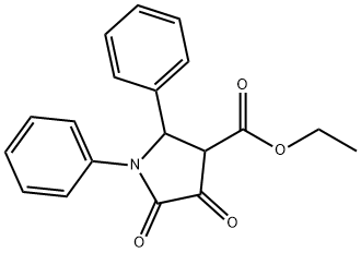 ethyl 4,5-dioxo-1,2-diphenyl-pyrrolidine-3-carboxylate 结构式