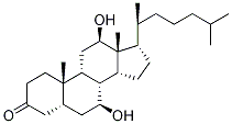 7α,12α-Dihydroxy-5β-cholestan-3-one, 547-97-7, 结构式