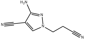 1H-Pyrazole-1-propanenitrile,  3-amino-4-cyano- Struktur