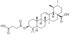 Urs-12-en-28-oic  acid,3-(3-carboxy-1-oxopropoxy)-,(3b)-  (9CI) Structure