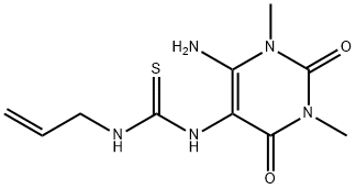 3-(4-amino-1,3-dimethyl-2,6-dioxo-pyrimidin-5-yl)-1-prop-2-enyl-thiour ea Structure