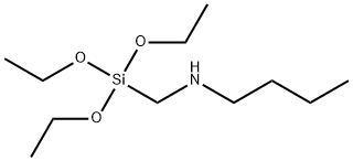 N-[(トリエトキシシリル)メチル]-1-ブタンアミン 化学構造式