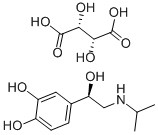 (-)-异丙去甲肾上腺素 (+)-酒石酸氢盐, 54750-10-6, 结构式
