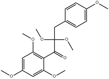 2,2-Dimethoxy-3-(4-methoxyphenyl)-1-(2,4,6-trimethoxyphenyl)-1-propanone Struktur