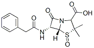 [4S-(4alpha,5beta,6alpha)]-3,3-dimethyl-7-oxo-6-(phenylacetamido)-4-thia-1-azabicyclo[3.2.0]heptane-2-carboxylic acid 4-oxide Structure
