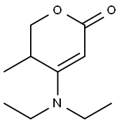 4-(Diethylamino)-5,6-dihydro-5-methyl-2H-pyran-2-one 结构式
