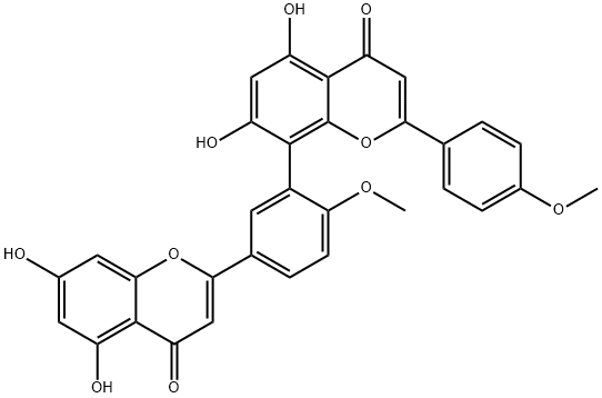 异银杏双黄酮, 548-19-6, 结构式