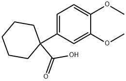 1-(3,4-二甲氧基苯基)环己烷-1-羧酸, 54802-31-2, 结构式