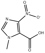 1-甲基-4-硝基-1H-咪唑-5-羧酸, 54828-05-6, 结构式