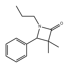 3,3-Dimethyl-4-phenyl-1-propylazetidin-2-one Struktur