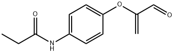N-[4-[(1-ホルミルエテニル)オキシ]フェニル]プロピオンアミド 化学構造式