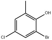 2-溴-4-氯-6-甲基苯酚, 54852-68-5, 结构式