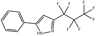 3-(ヘプタフルオロ-N-プロピル)-5-フェニルピラゾール 化学構造式
