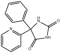 5-phenyl-5-pyridin-2-yl-imidazolidine-2,4-dione Struktur