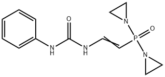 ビス(1-アジリジニル)[2-(3-フェニルウレイド)ビニル]ホスフィンオキシド 化学構造式