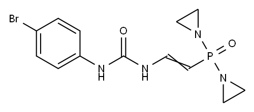 Bis(1-aziridinyl)[2-[3-(4-bromophenyl)ureido]vinyl]phosphine oxide Structure