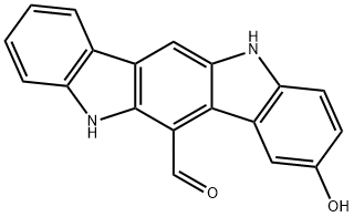 5,11-Dihydro-8-hydroxyindolo[3,2-b]carbazole-6-carboxaldehyde Structure