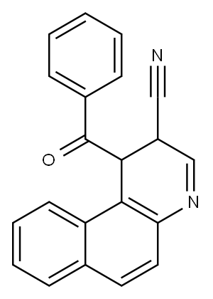 1-Benzoyl-1,2-dihydrobenzo[f]quinoline-2-carbonitrile Structure