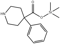 4-Phenyl-4-piperidinecarboxylic acid trimethylsilyl ester Structure