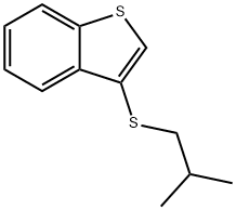 3-(イソブチルチオ)ベンゾ[b]チオフェン 化学構造式