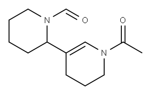 1-Acetyl-5-(1-formyl-2-piperidinyl)-1,2,3,4-tetrahydropyridine|