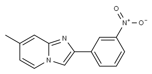 7-甲基-2-(3-硝基苯基)咪唑并[1,2-A]吡啶, 54970-96-6, 结构式