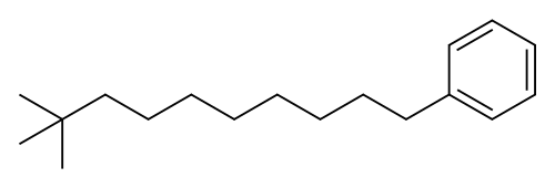 9,9-Dimethyldecylbenzene Structure