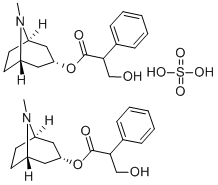 rac-(R*)-α-(ヒドロキシメチル)ベンゼン酢酸(1β,5β)-8-メチル-8-アザビシクロ[3.2.1]オクタン-3α-イル/硫酸,(2:1) 化学構造式