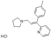 2-[(E)-3-(1-ピロリジニル)-1-(p-トリル)-1-プロペニル]ピリジン·塩酸塩 化学構造式