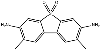 3,7-ジアミノ-2,8-ジメチルジベンゾチオフェン5,5-ジオキシド 化学構造式