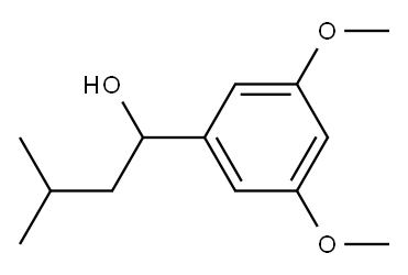 α-イソブチル-3,5-ジメトキシベンゼンメタノール 化学構造式